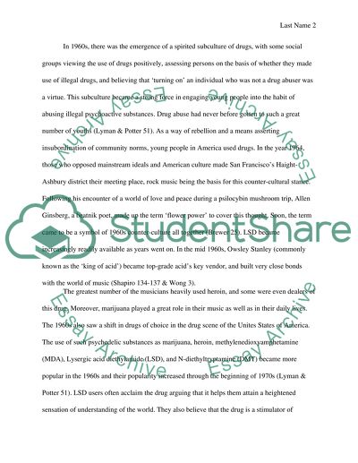 The Correlation between Psycho-Reactive Drugs and Music Culture in the 1960s