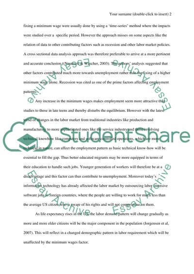 Labor Market and Minimum Wage