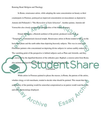 Renaissance and Florentine Artists