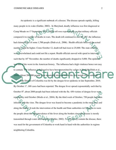 Communicable Diseases for District of Columbia, Maryland, and Virginia