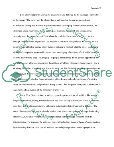 The Loss of Sovereignty in Society