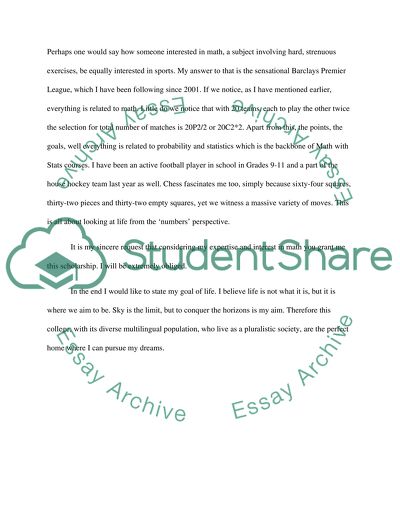 Application for scholarship