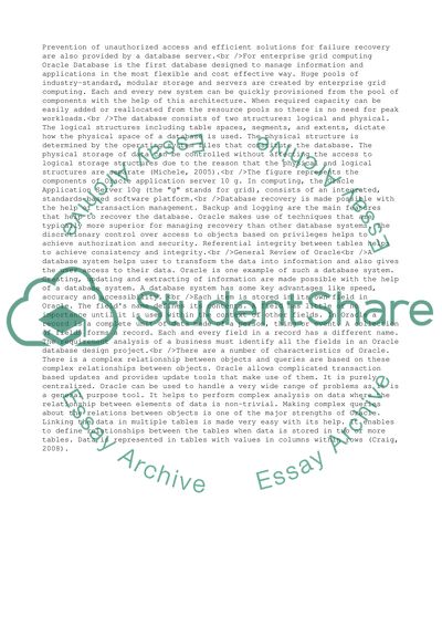 Review of Oracle Database