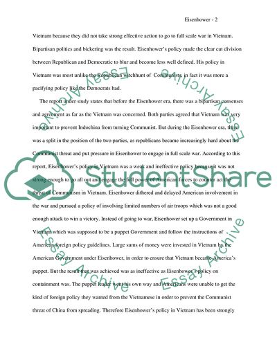 Vietnam and the Eisenhower Era