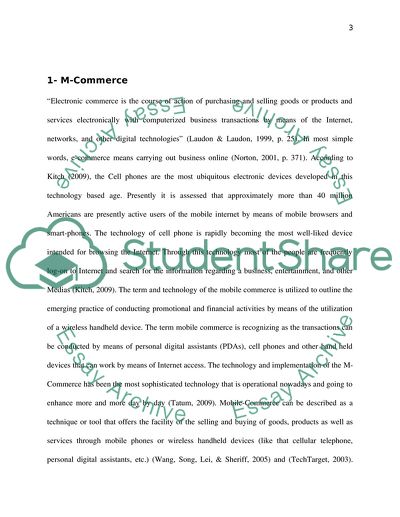 The Essentials of Mobile E-Commerce