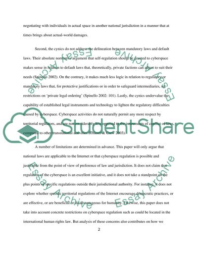 Laws of Nation-States Against Cyber Anarchy