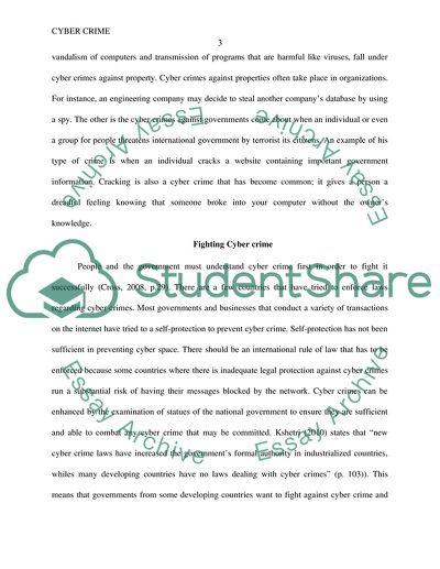 Types and Fighting of Cyber Crimes