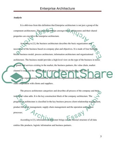 Develop a framework to summarize the literature in enterprise architecture