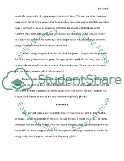 An Energy Wedge Is a Strategy