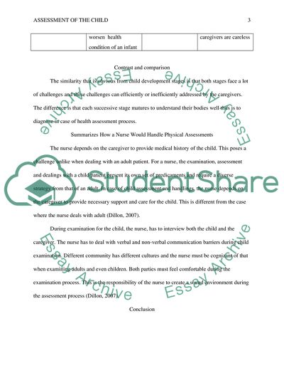 Assessment of the child