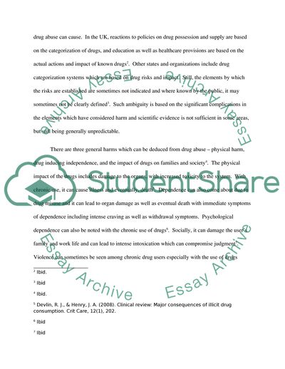 Blueprint for Regulation, Drug Abuse and Misuse