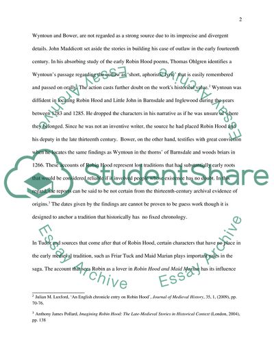 Robin Hood and the Medieval Society