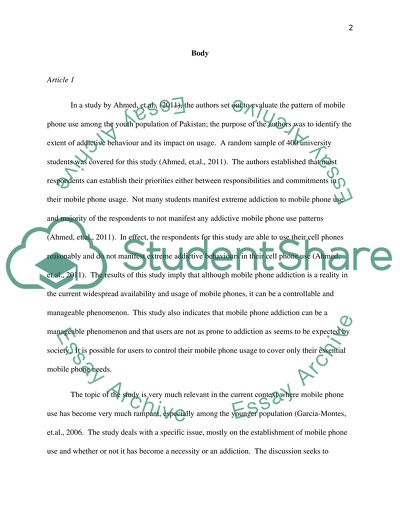 Mobile Phone Addiction