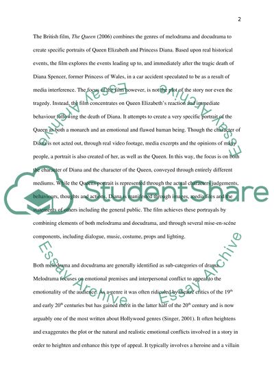 Combining Melodrama and Docudrama in the Film the Queen