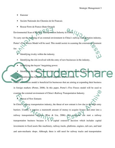 Strategic Audit of Thales Transportation in China