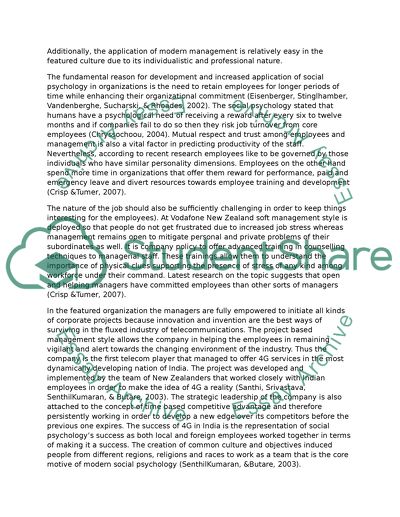 Application of Social Psychology at Vodafone New Zealand