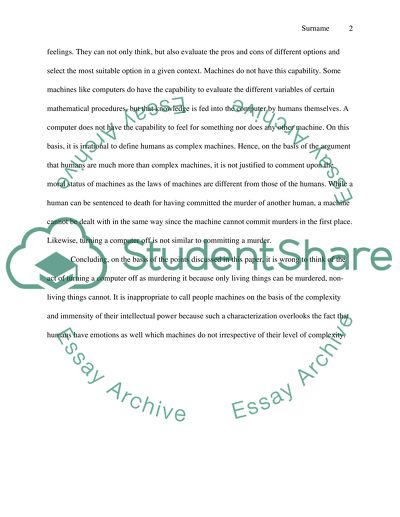 The Moral Status of Machines