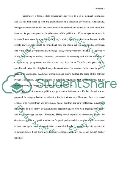 Politics and government