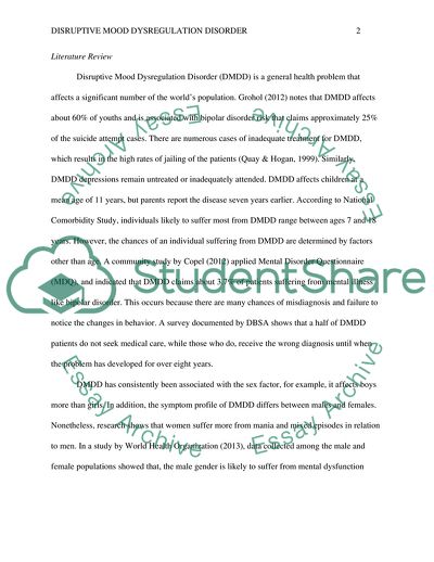 Disruptive Mood Dysregulation Disorder