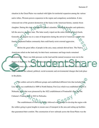 The Great Plains Region in the Early Nineteenth Century