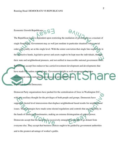 Democrats VS Republicans in Economy