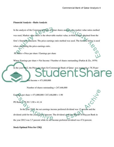 Financial Analysis of the Commercial Bank of Qatar