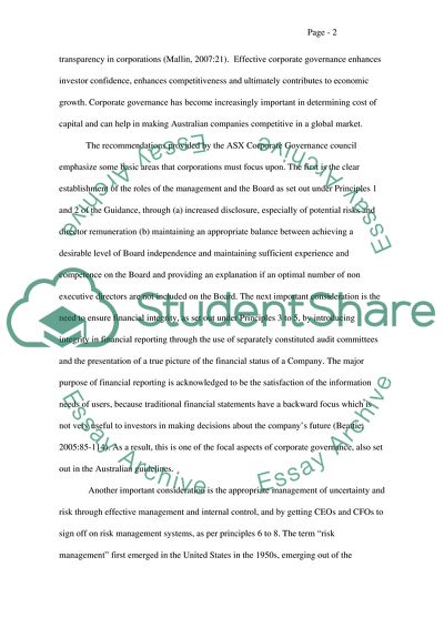 Corporate Governance in Australia: the Centrebet Company and the CI Company