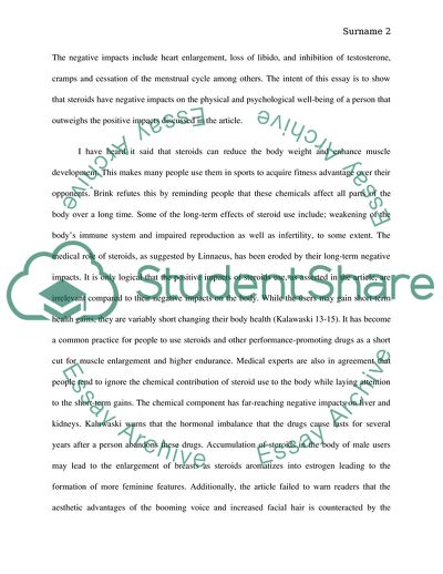 The Positive Effects of Steroids