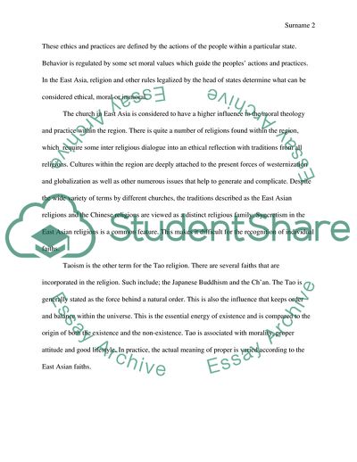 The East Asian Moral Theory and Practice