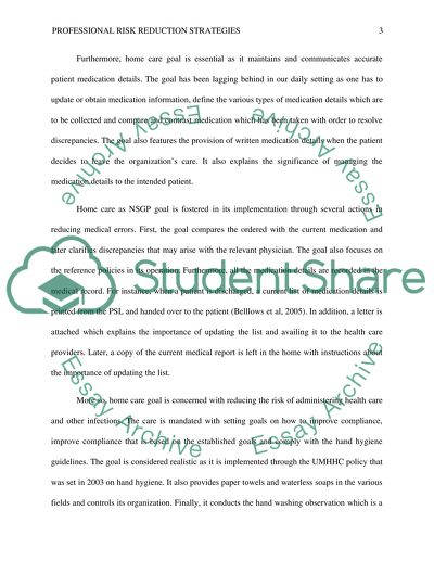 Professional Risk Reduction Strategies