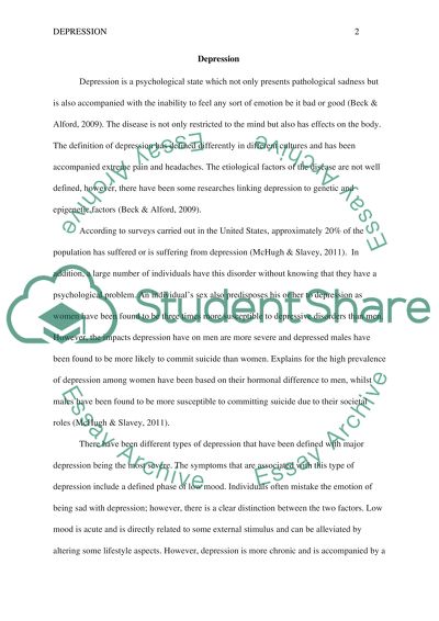The Etiological Factors of the Depression Disease