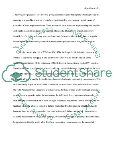 Fifth Amendment to the Constitution of the United States