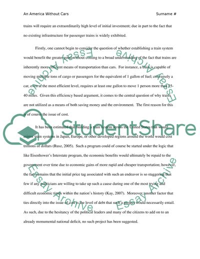 An Automobile Free Society