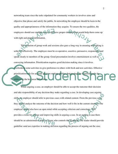 Employability in the Community Sector