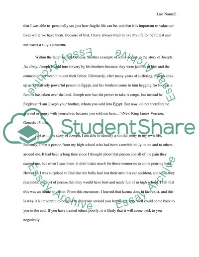 REFLECTION PAPER #2 IRONY