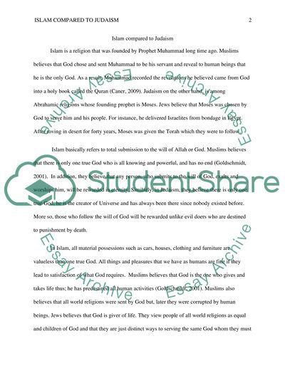 Islam Compared to Judaism