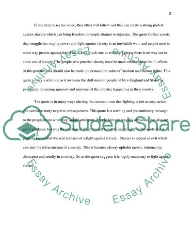 Protest Against Slavery In New England