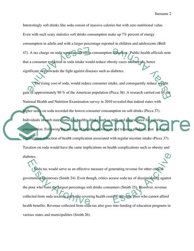 Soda Tax: Causes and Effects