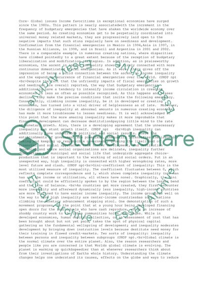 Core- Global issues