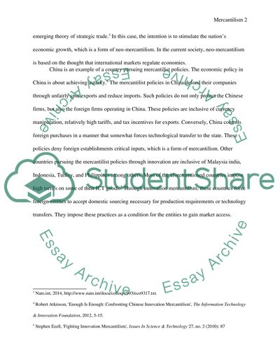 Essay mercantilism impact of mercantilism