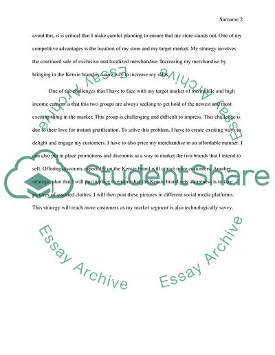 Entry of the Brand Kensie into My Store