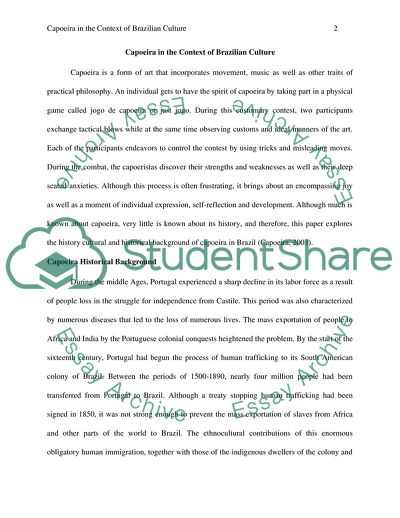 Capoeira in the Context of Brazilian Culture