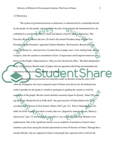 Delivery of Effective E-Government Systems: The Case of Oman