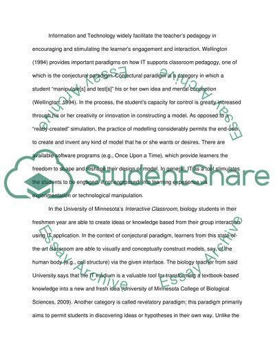 On student engagement and interaction in IT-based education