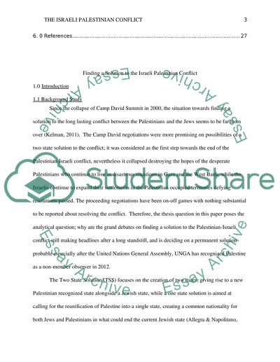 research paper on israel palestine conflict