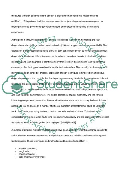 Condition monitoring, fault diagnosis, fault classification or fiding fault for machenary