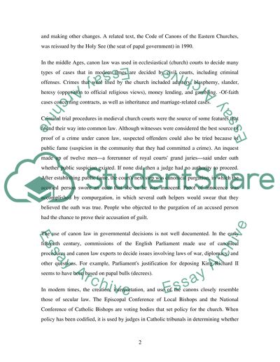 Canon Law & 8th Amendment