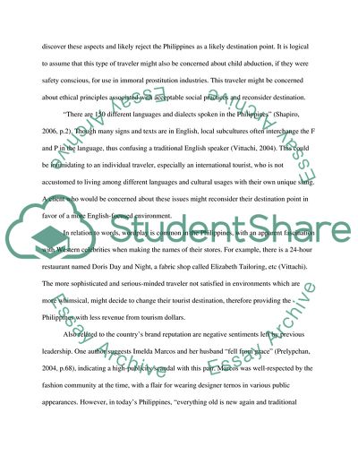 Negative Tourism Impact in the Philippines