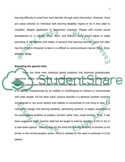 A Child with Learning Disability - Ways and Means of Communication and Assessment