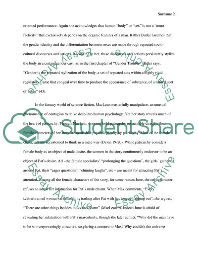 A Feminist Interpretation of Katherine MacLeans Contagion